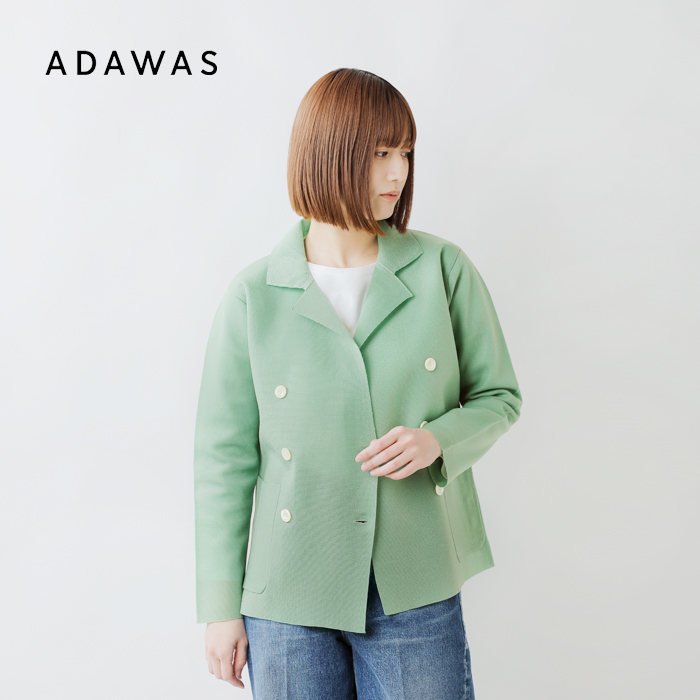 ADAWAS(アダワス)セミシアーベーシックニットジャケット“SEMI-SHEERKNITJACKET”adws-407-01