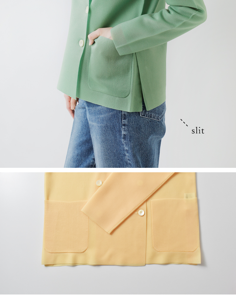 ADAWAS(アダワス)セミシアーベーシックニットジャケット“SEMI-SHEERKNITJACKET”adws-407-01