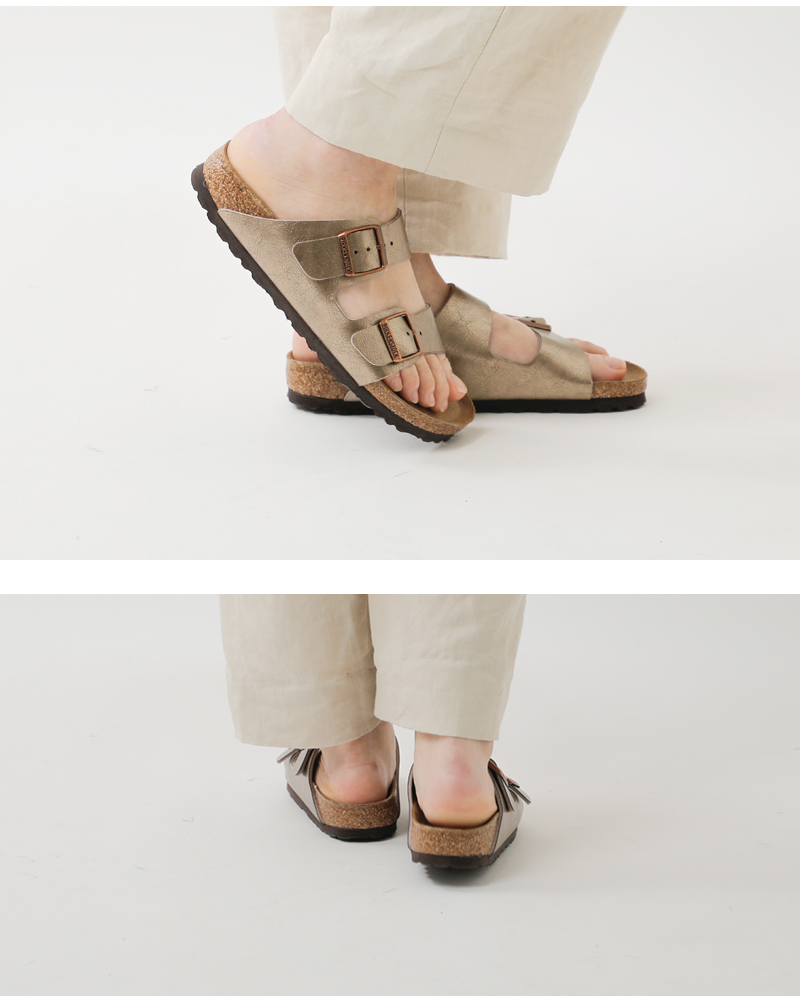 BIRKENSTOCK(ビルケンシュトック)アリゾナ ビルコフロー グレイスフル メタリック ナロー サンダル “Arizona” arizona-bf-same3
