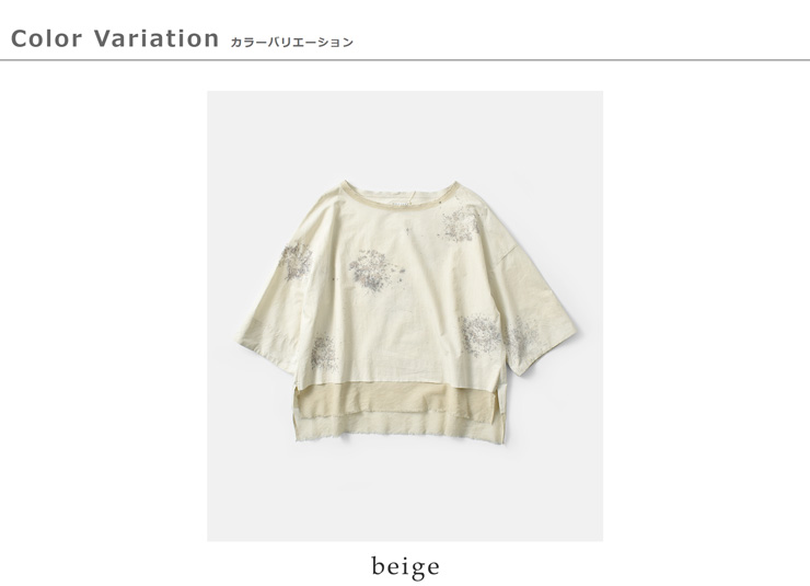 美品 FACTORY ファクトリー 薄手コットンブラウス 30%OFF】FACTORY ファクトリー 綿近江晒 HANABI スリップオン