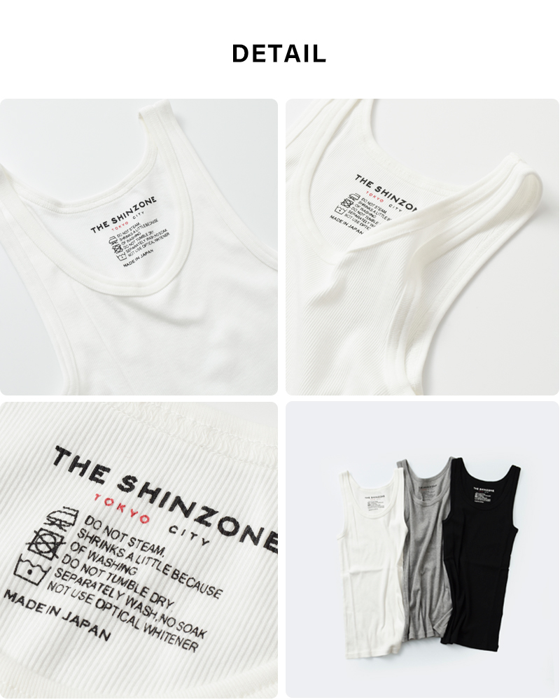 Shinzone(シンゾーン)コットンリブタンクトップ“TANKTOP”b00mscu05