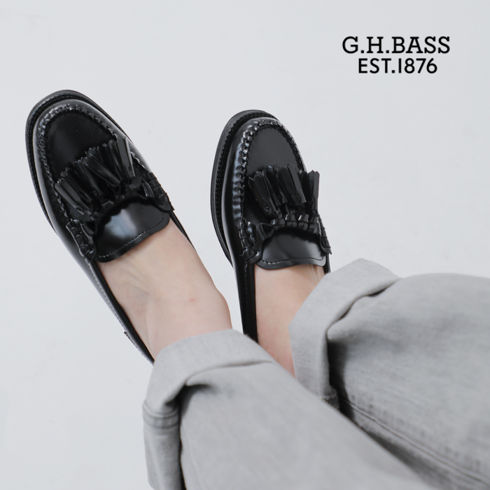 G.H.BASS(ジーエイチバス)テトラタッセルスライドローファー“EASYWEEJUNTETRATASSELSLIDE”