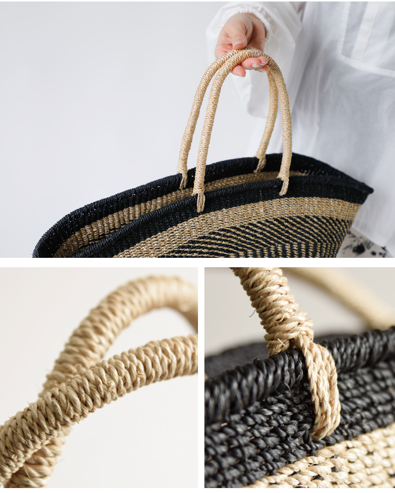 未使用タグ付き　ザバグマティ アバカトートバッグ　カゴバック　タッセル付き 30%OFF】The Bagmati バグマティ アバカ トート カゴ バッグ