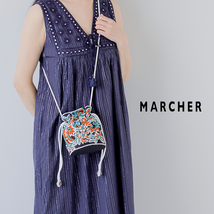 MARCHER(マルシェ)巾着ビーズショルダーバッグ