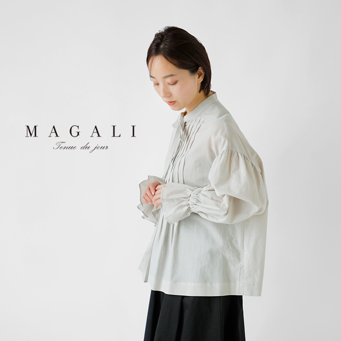 MAGALI(マガリ)コットンシルクリボンタイブラウスbl259