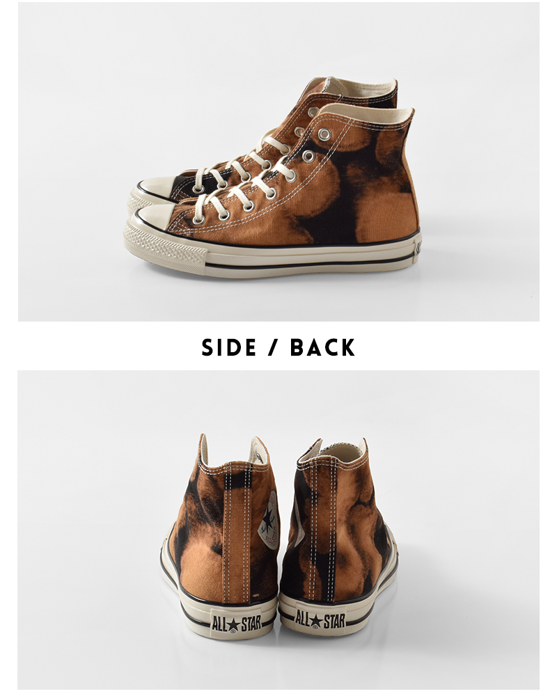 CONVERSE(コンバース)オールスターエイジドブリーチドキャンバスHIスニーカーas-aged-ble-c-hi