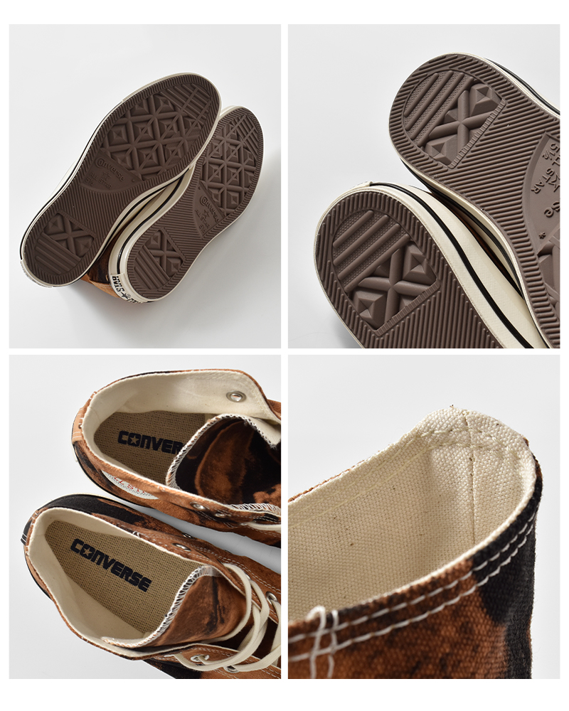 CONVERSE(コンバース)オールスターエイジドブリーチドキャンバスHIスニーカーas-aged-ble-c-hi