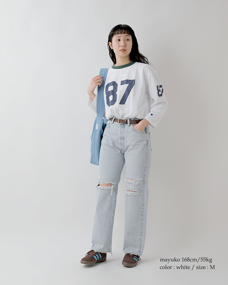 Champion(チャンピオン)USAコットン3/4スリーブフットボールTシャツc3-b406