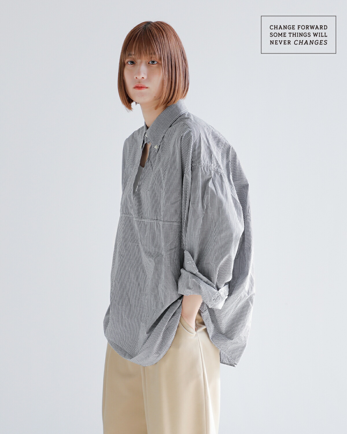CHANGES(チェンジーズ)リメイク スキッパー ロングスリーブ シャツch3010