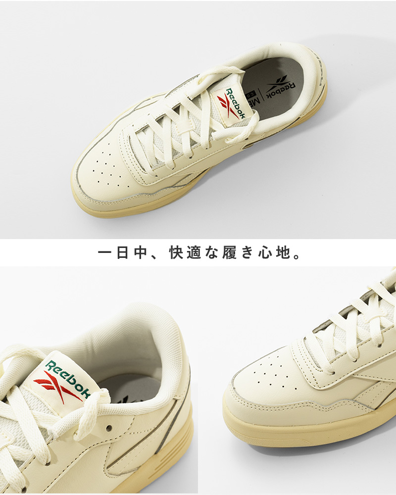 Reebok(リーボック)コートアドバンスレザーアッパーローカットスニーカー“COURTADVANCE”court-advance