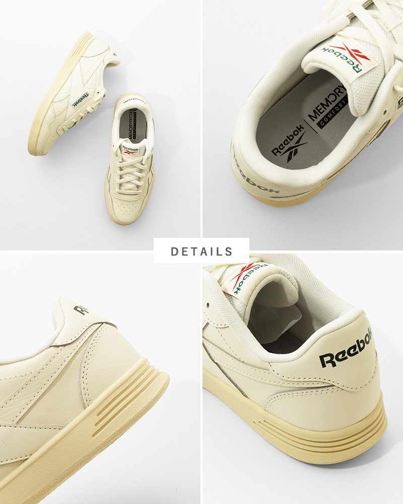 Reebok(リーボック)コートアドバンスレザーアッパーローカットスニーカー“COURTADVANCE”court-advance