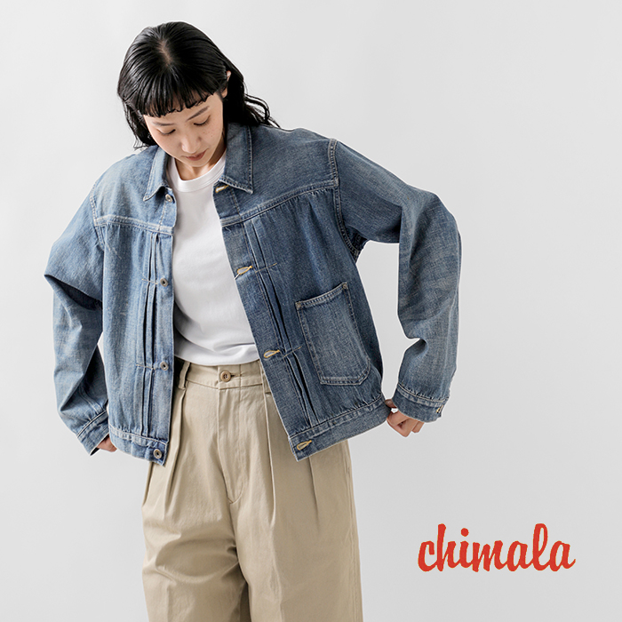 chimala(チマラ)セルビッチネップデニムショートジャケットcs39-jt12