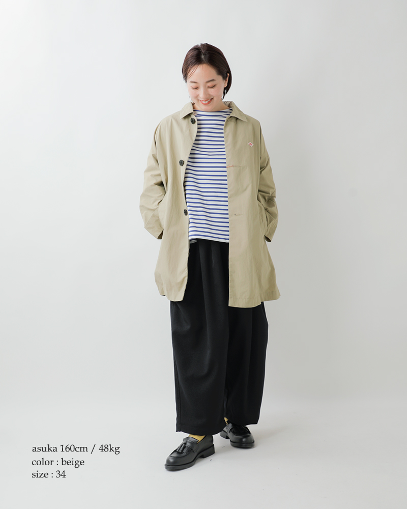 DANTON(ダントン)ドルマンスリーブステンカラーコートdt-a0653tny