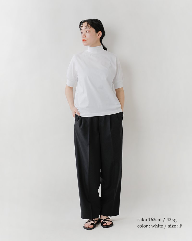 euphoric' (ユーフォリック) | Mock neck Tops (white/sumikuro/dark navy) | トップス シンプル お洒落 euphoric | Mock neck Tops | hapuna&Co.（ハプナアンドコー