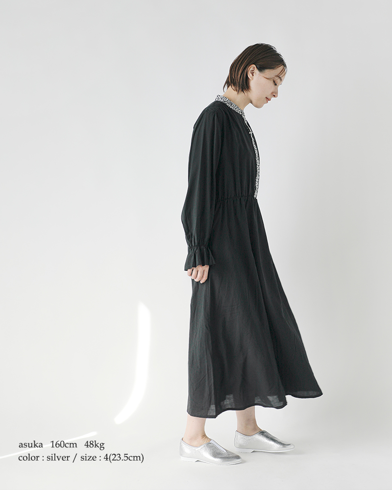 CROWN(クラウン)エラスティックレザーフロントジャズフラットシューズelastic-front-jazz