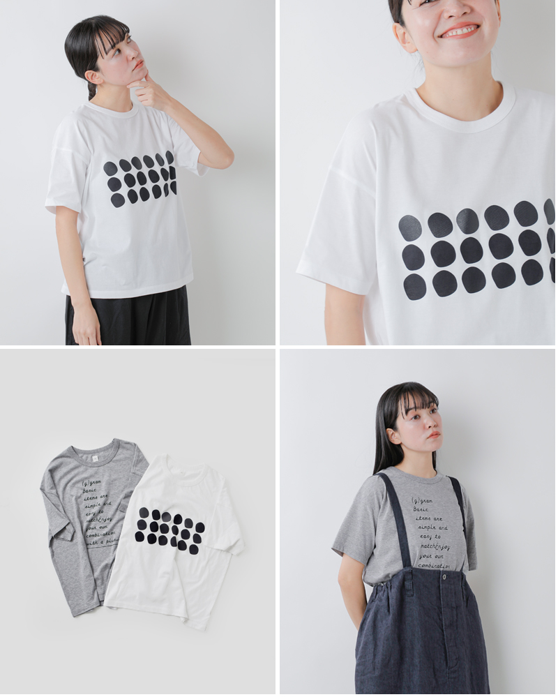(g)(グラム)コットン天竺プリントTシャツ“COMMENT/CIRCLE”g-317cm-cl
