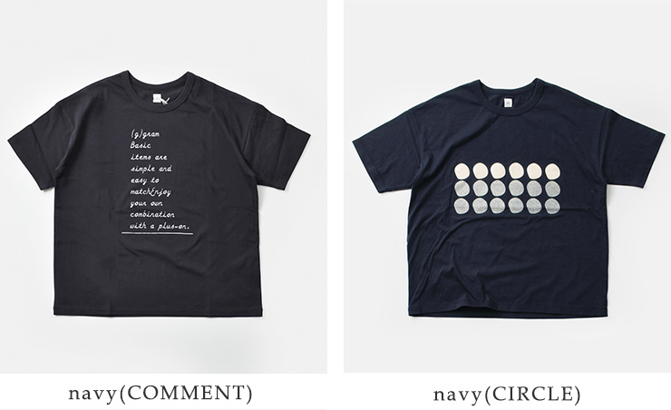 (g)(グラム)コットン天竺プリントTシャツ“COMMENT/CIRCLE”g-317cm-cl