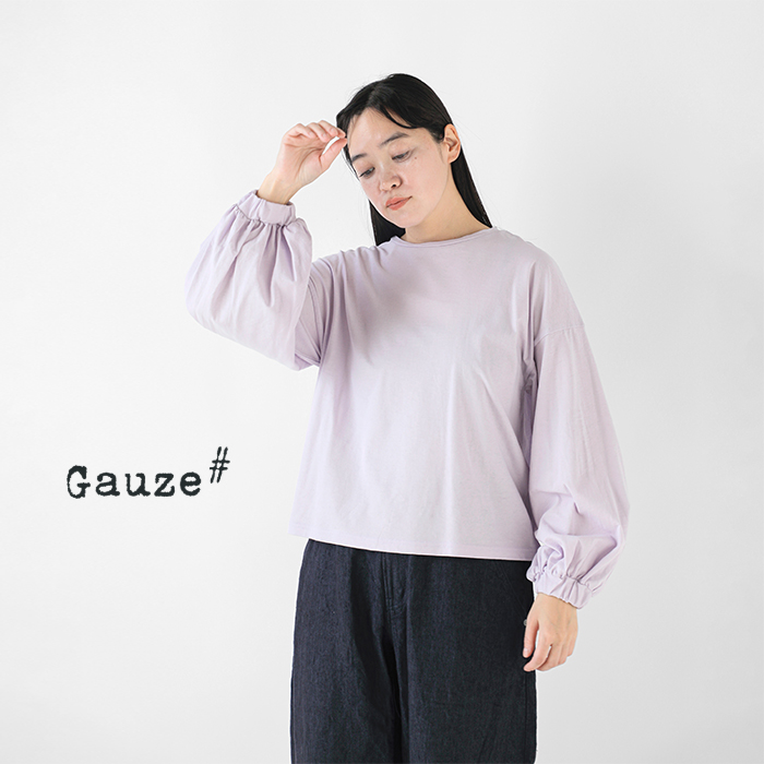 Gauze#(ガーゼ)コットンパフスリーブイージープルオーバー“PUFFSLEEVEEAZYPULLOVER”g1038