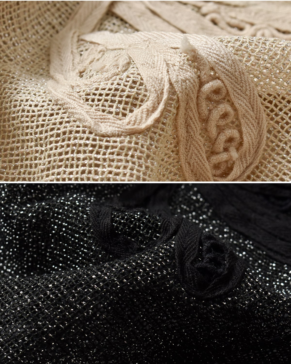 Hella(ヘラ)コットンシルバーラメエンブロイダリーブラウス “EMBROIDERY BLOUSE” h251-05