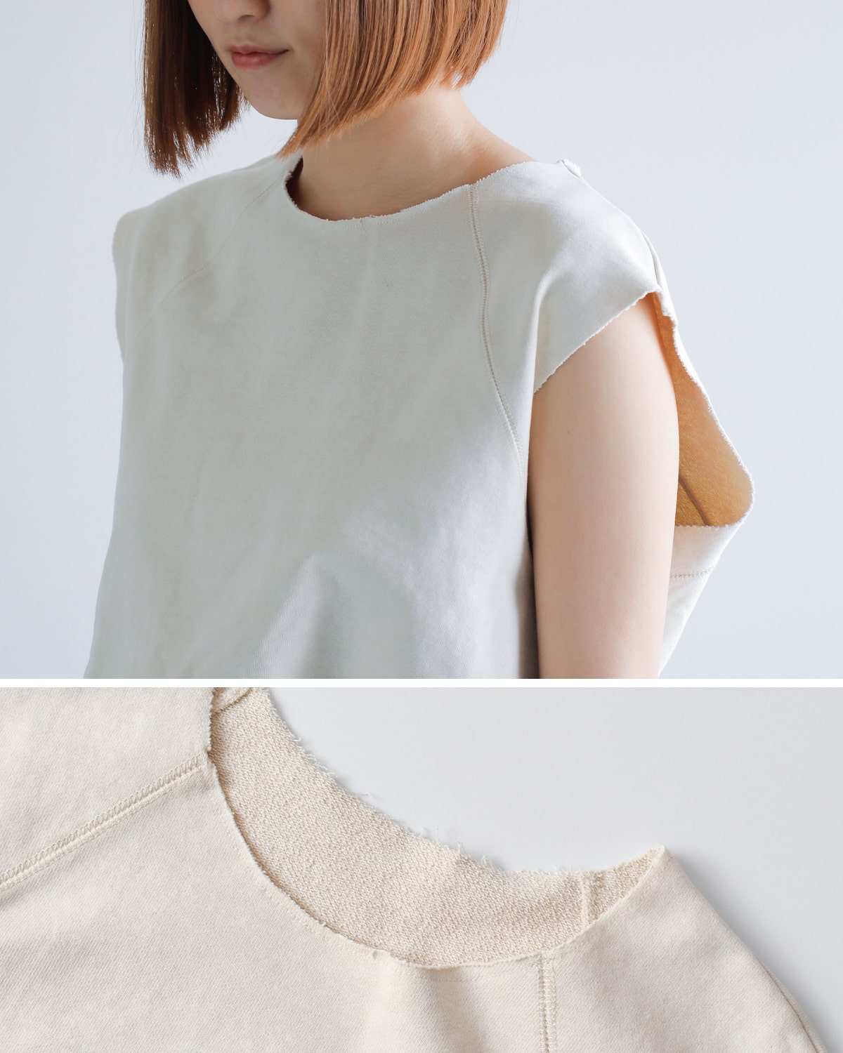 Hella(ヘラ)コットンカットオフラグランスウェットプルオーバー “CUT OFF SWEAT” h251-26