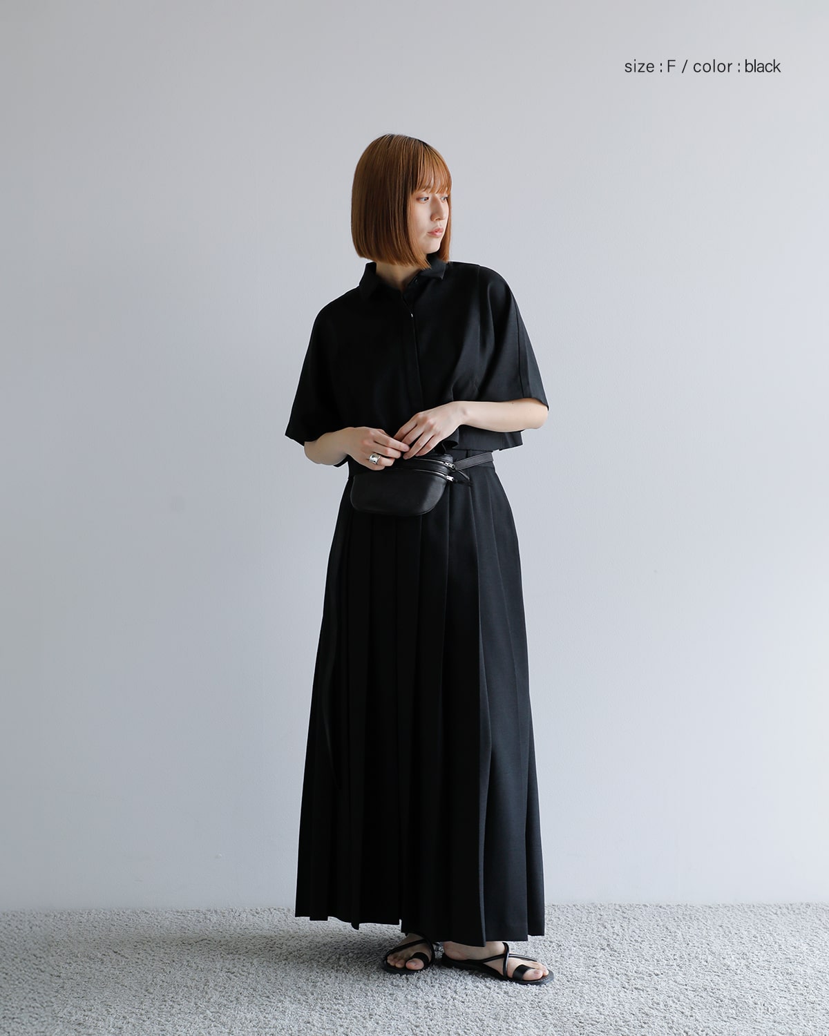 Hella(ヘラ)フライフロントクロップドシャツ “FLY FRONT CROPPED SHIRT” h251-31