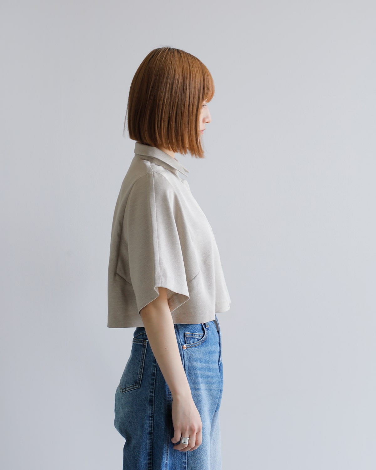 Hella(ヘラ)フライフロントクロップドシャツ “FLY FRONT CROPPED SHIRT” h251-31