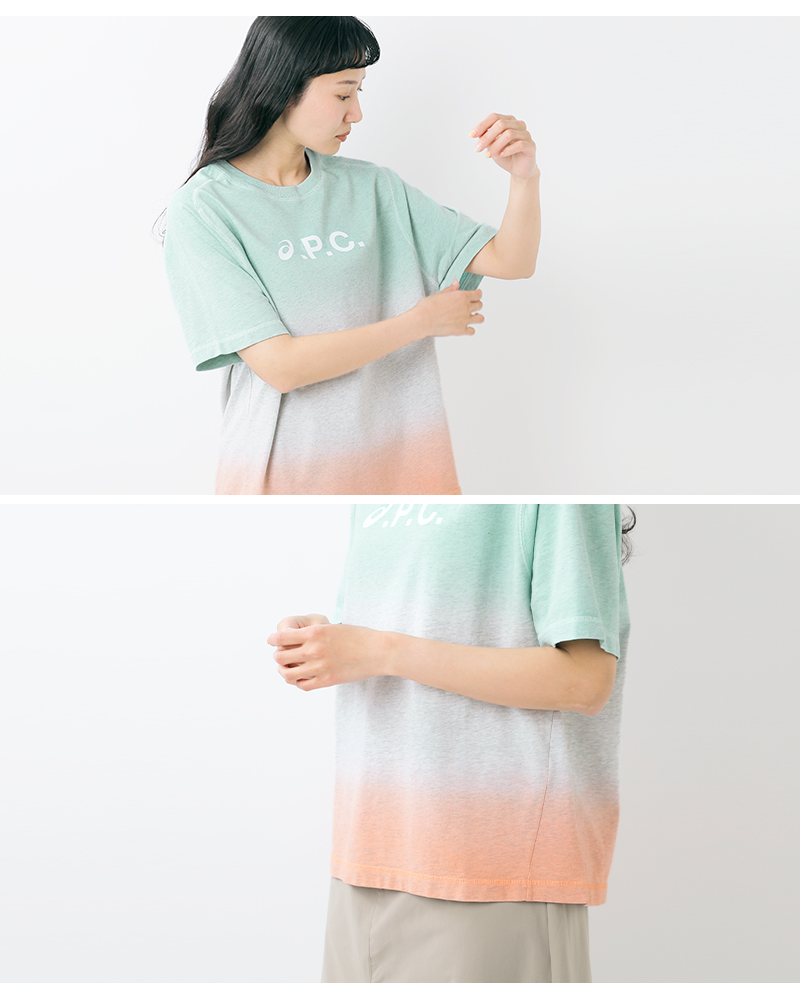 A.P.C.(アー・ペー・セー)ウィンドディップダイ半袖Tシャツ“T-SHIRTWINDDIPDYE”h26481