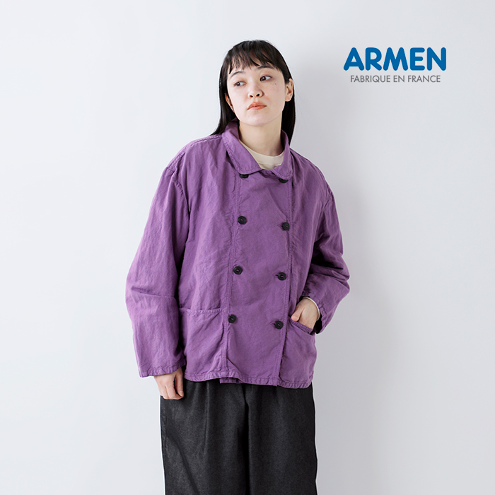 クーポン対象】ARMEN アーメン リネン コットン オーバーダイ ラウンド 
