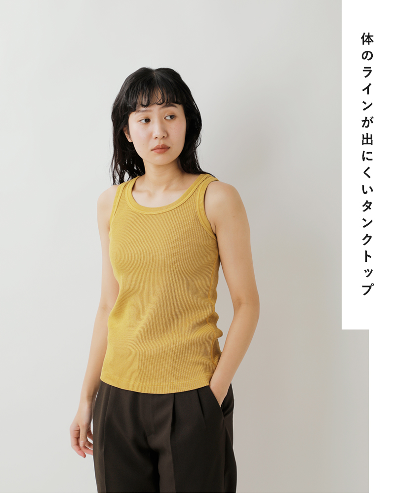 Johnbull(ジョンブル)コットンピグメント針抜きタンクトップjl252c09