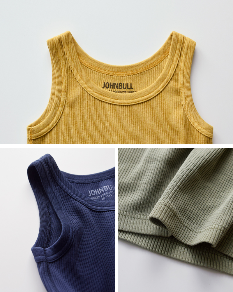 Johnbull(ジョンブル)コットンピグメント針抜きタンクトップjl252c09