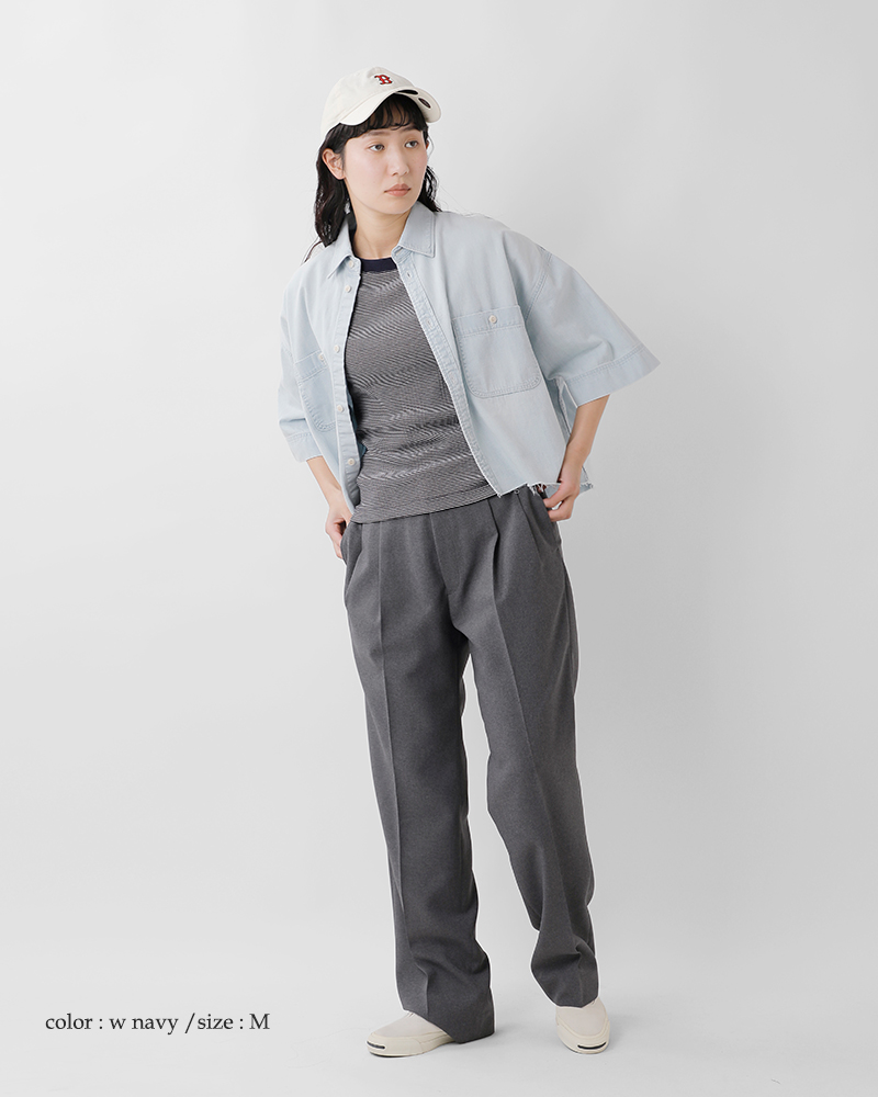 Johnbull(ジョンブル)クールタッチランダムテレコフレンチスリーブTシャツjl252c20