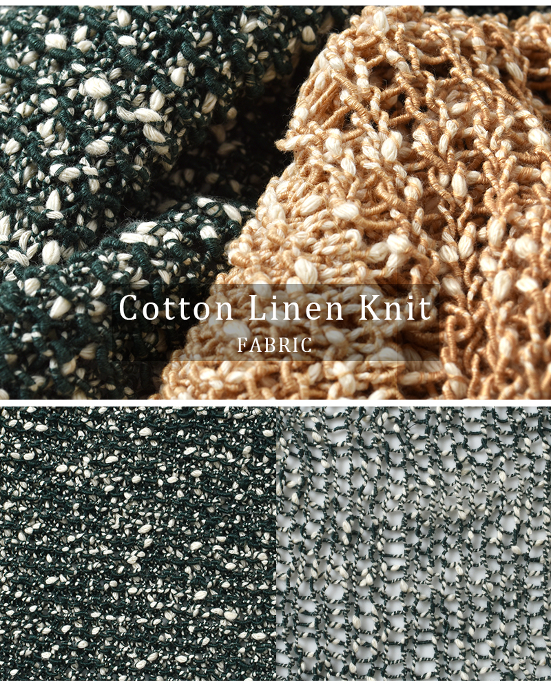 enrica(エンリカ)コットンリネンローゲージニットプルオーバーknit235