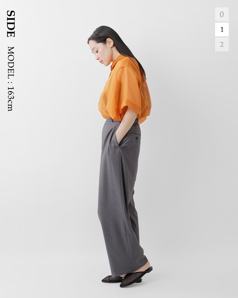 AQUA FITS(アクアフィッツ)フロントタックワイドパンツksamp0357-01