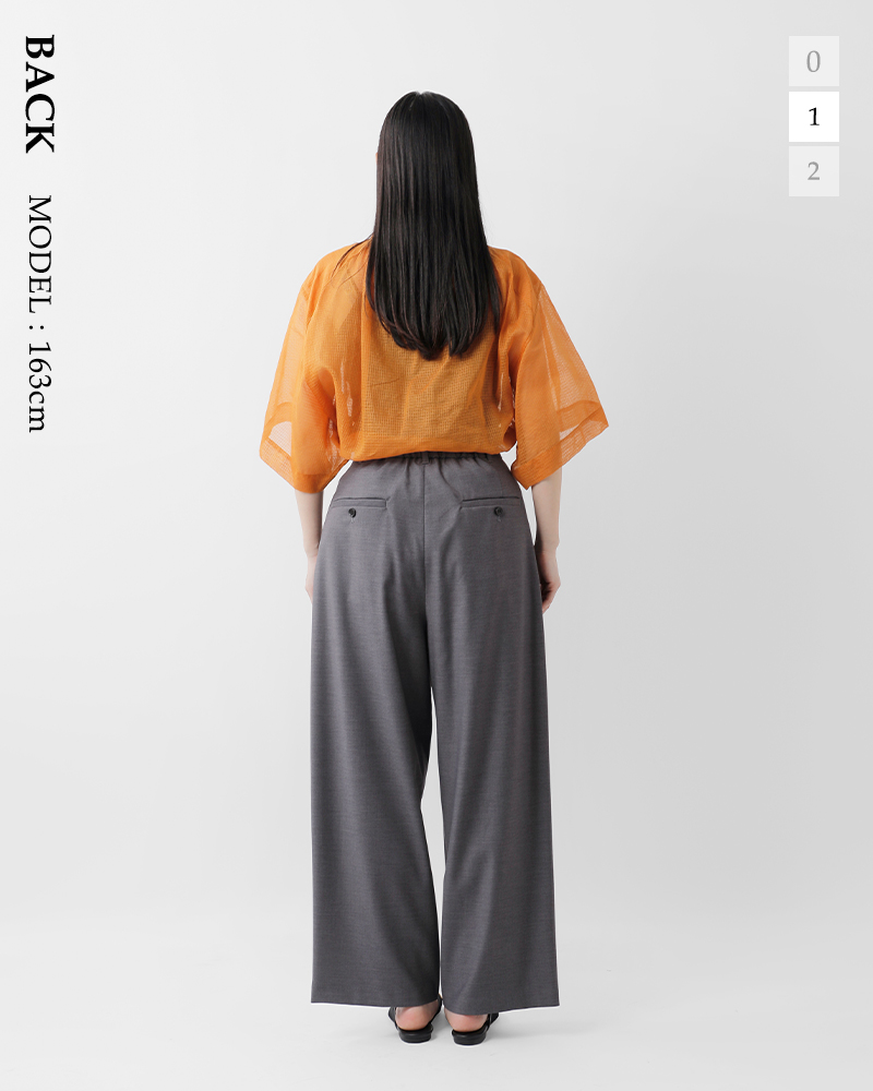 AQUA FITS(アクアフィッツ)フロントタックワイドパンツksamp0357-01