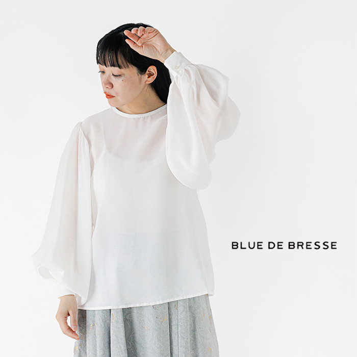 BLUE DE BRESSE(ブルーデブレス)ギャザーボリュームスリーブブラウスksbsb0210-01