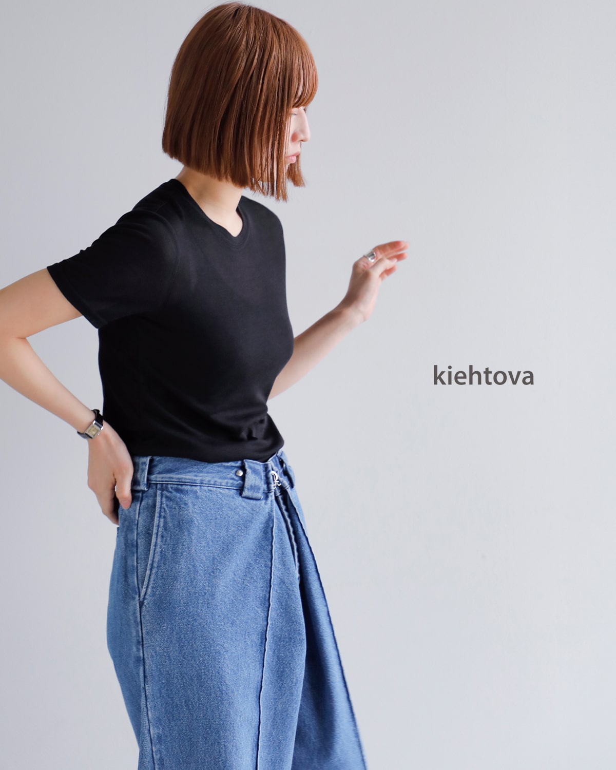 kiehtova(キエトヴァ)シアー トップス 半袖 Tシャツ “SHEER TOPS”ktwr25