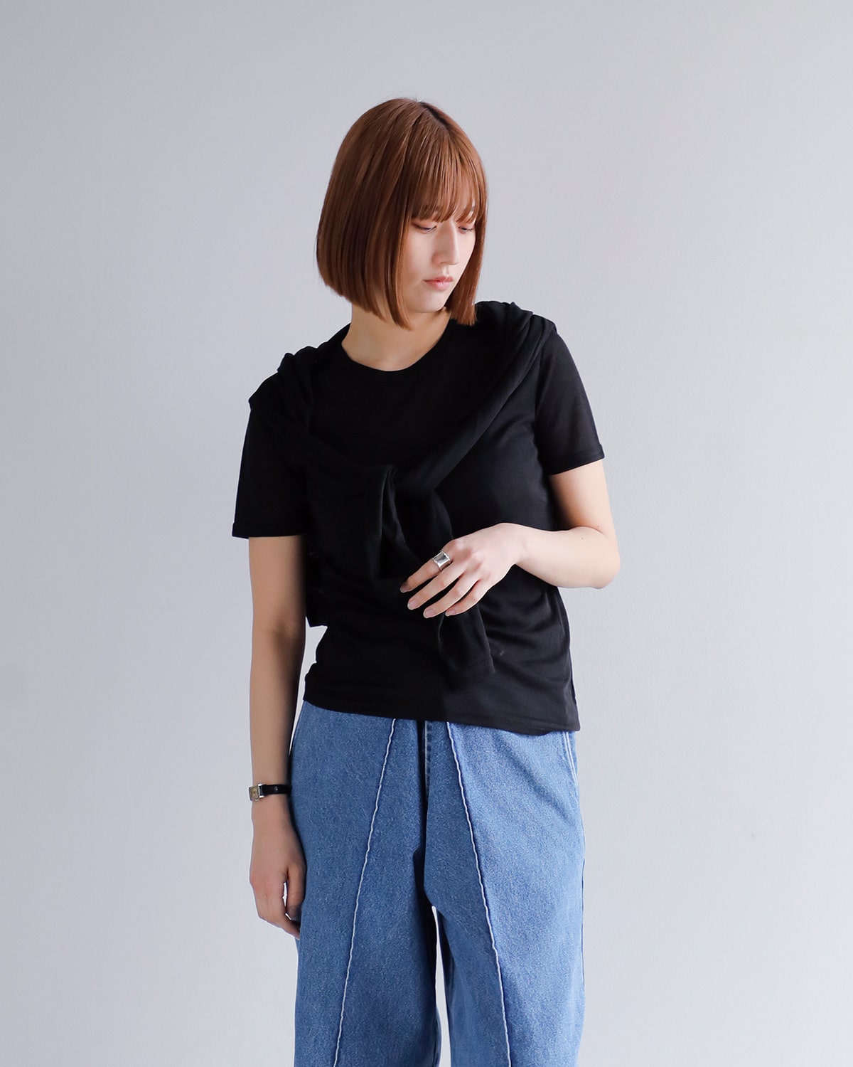 kiehtova(キエトヴァ)シアートップス半袖Tシャツ “SHEER TOPS” ktwr25