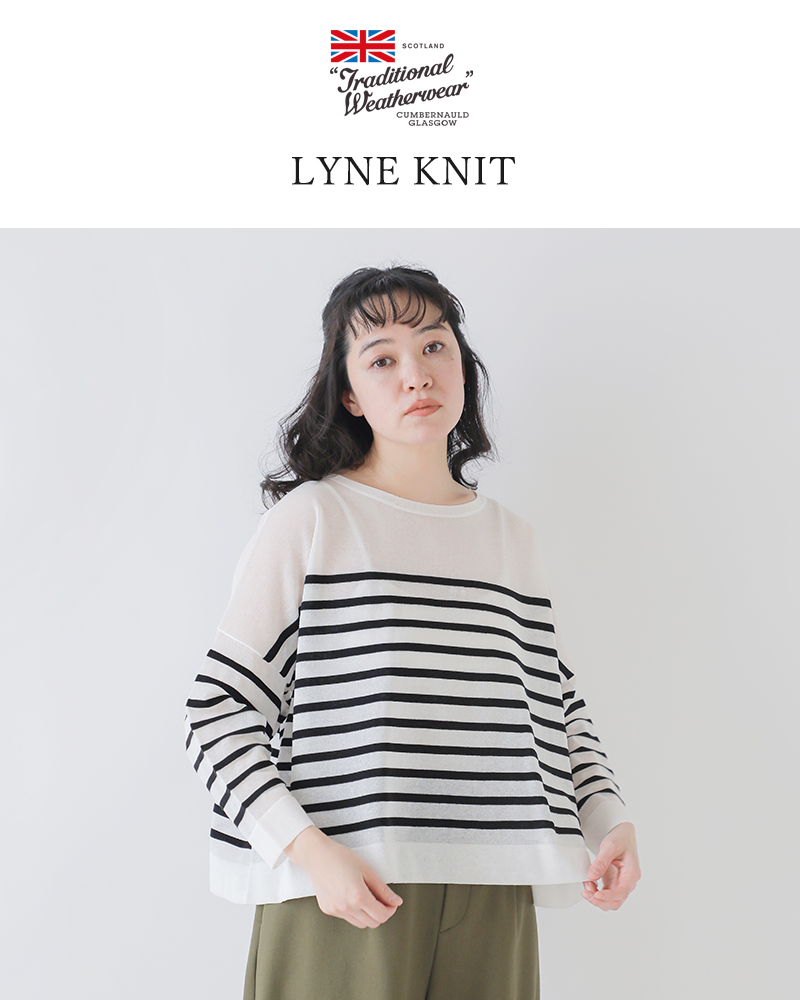 Traditional Weatherwear(トラディショナルウェザーウェア)リンシアーボーダーニットプルオーバー“LYNEKNIT”l242thkpo0362se