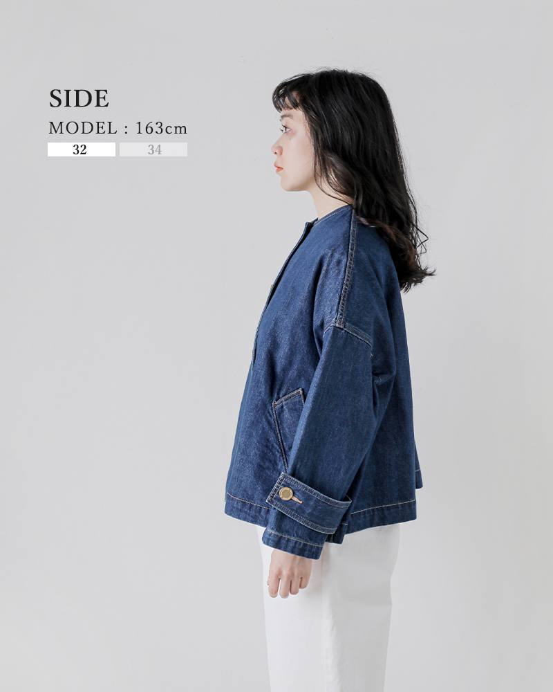 Traditional Weatherwear(トラディショナルウェザーウェア)マールトンノーカラーショートデニムコート“MALTONN/CSHORTDENIM”l251bbfco0469ej