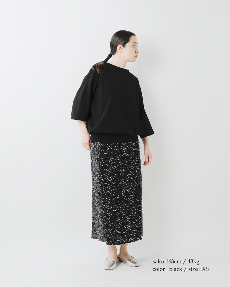 FIR MUM(フィル マム)強撚コットンヘビー天竺オーバーサイズタックインTシャツle-fr1804t6