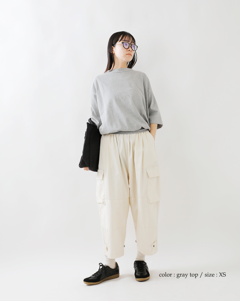FIR MUM(フィル マム)強撚コットンヘビー天竺オーバーサイズタックインTシャツle-fr1804t6