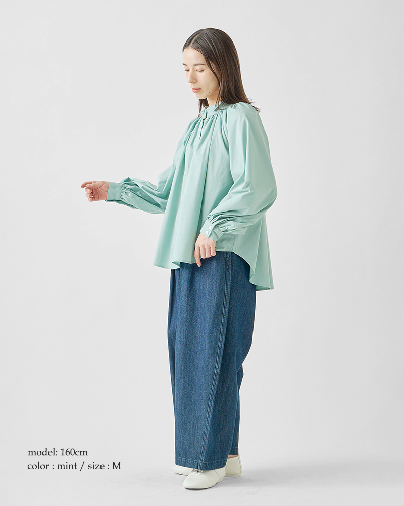 kelen(ケレン)ギャザーミニカラーブラウス“SOYO”lkl25hbl2147