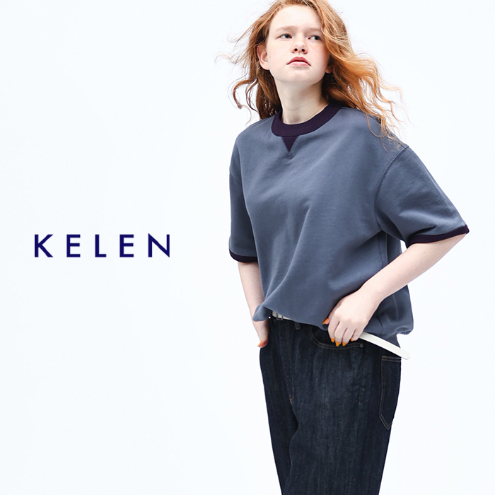 kelen(ケレン)コットンバイカラーデザイントップス“BRANDA”lkl25hbl2209