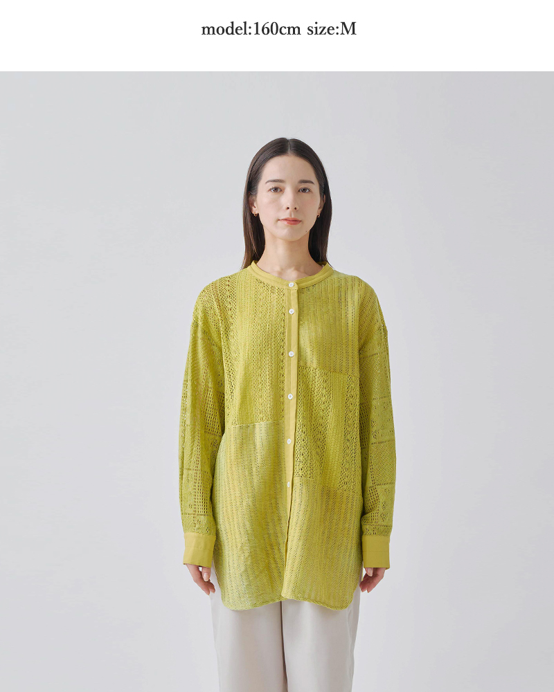 kelen(ケレン)レースパッチワークシャツ“HIMI”lkl25hbl2220