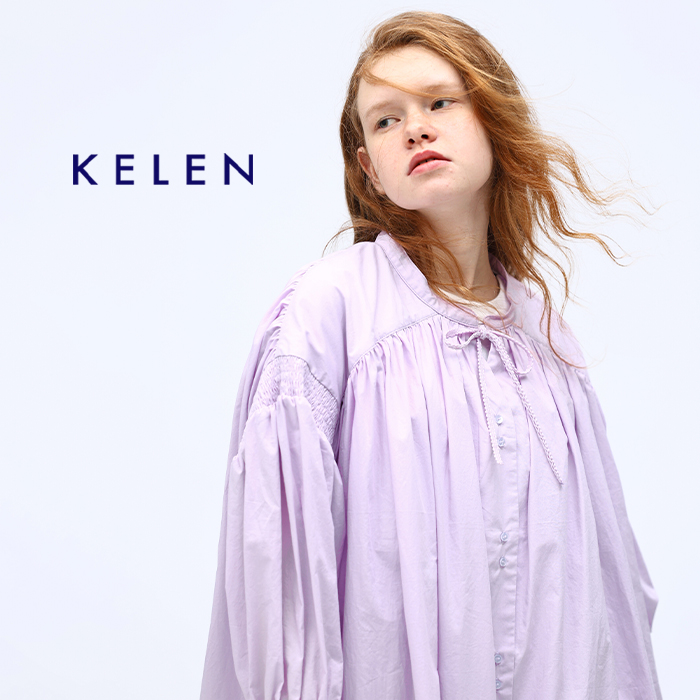 kelen(ケレン)コットンシャーリングスリーブデザインドレス“RALIERA”lkl25hop2095