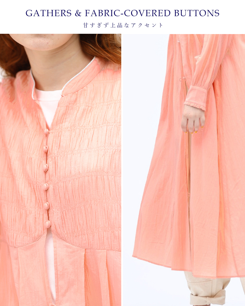 kelen(ケレン)コットンギャザーデザインドレス“SOLENE”lkl25hop2097