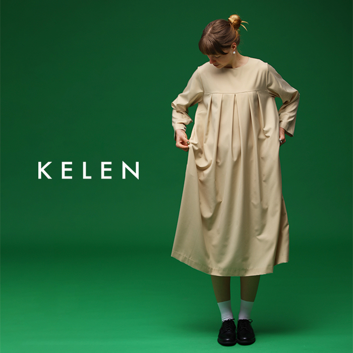 kelen(ケレン)タックデザインドレス“HILA”lkl25hop2102