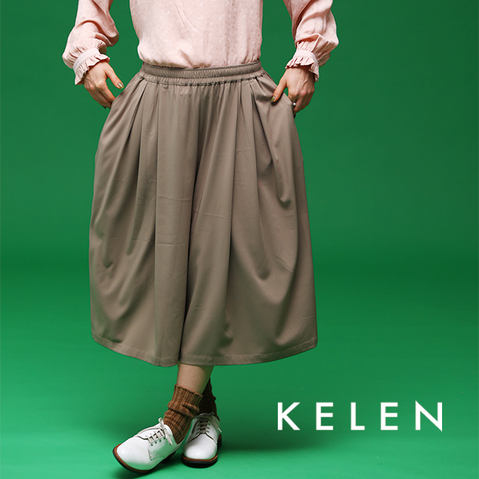 kelen(ケレン)タックギャザーデザインパンツ“EALU”lkl25hpt2084