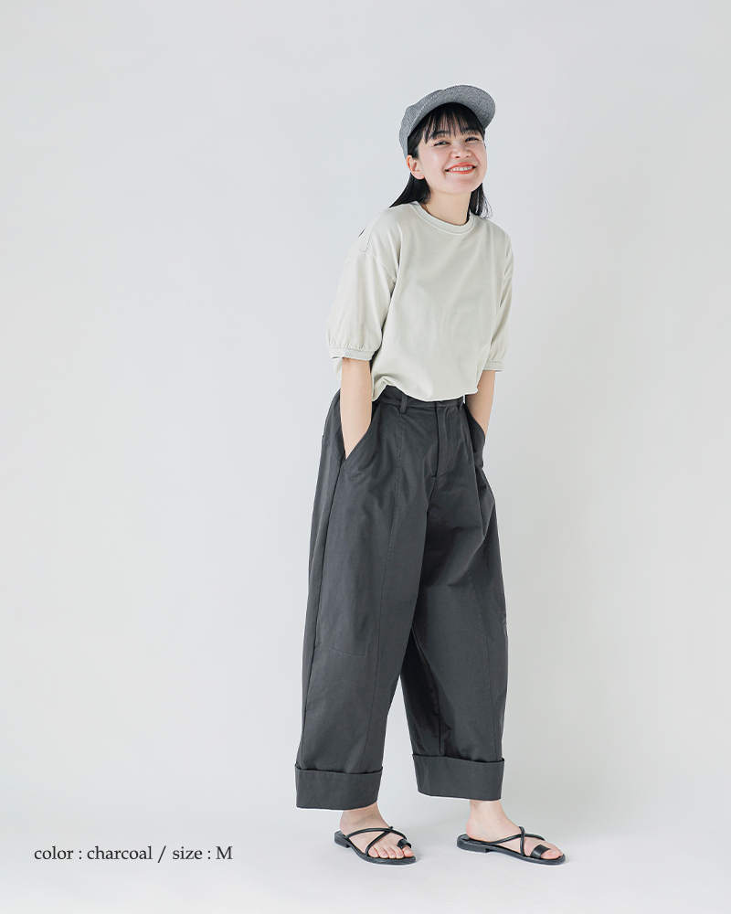 kelen(ケレン)コットンヘムダブルトラウザーパンツ“SHEMIA”lkl25hpt2097
