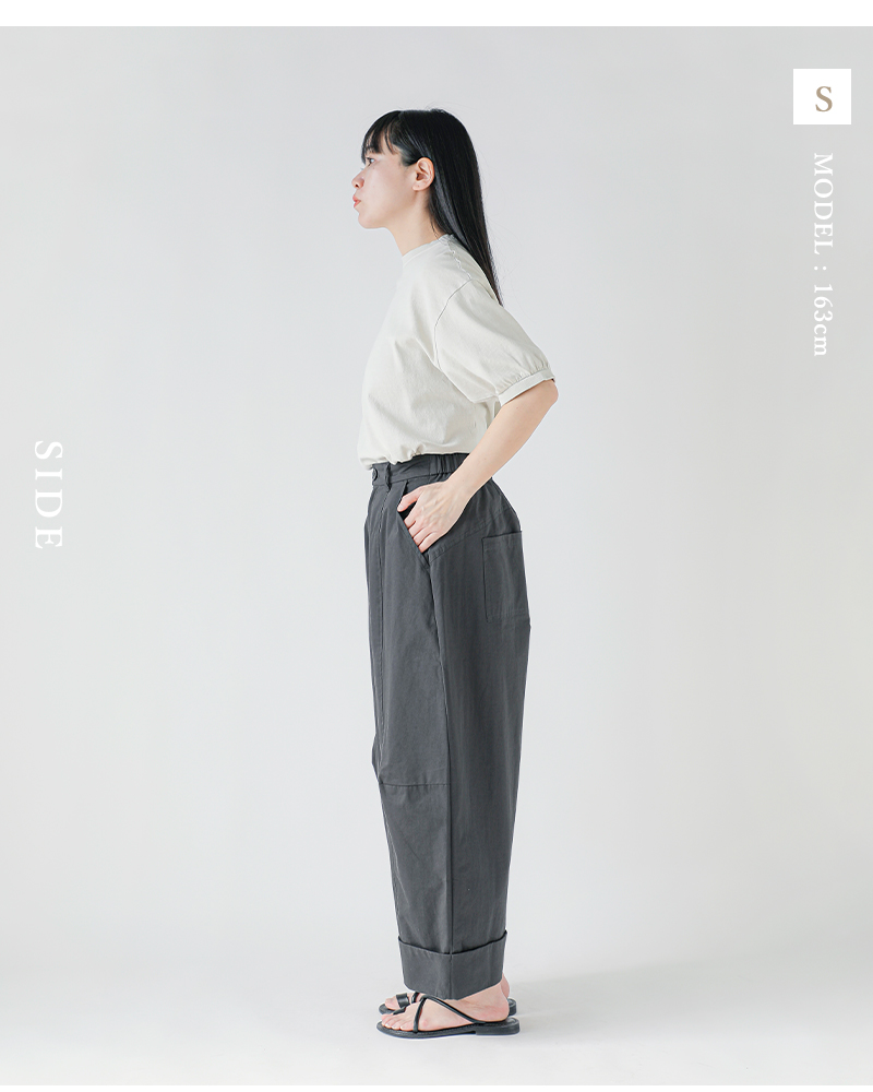 kelen(ケレン)コットンヘムダブルトラウザーパンツ“SHEMIA”lkl25hpt2097